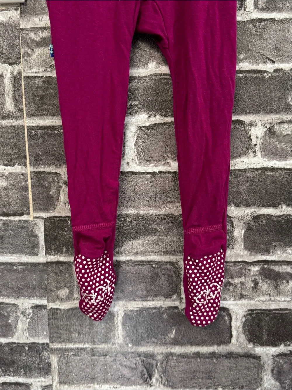Kickee Pants one piece jumpsuit pajamas magenta 18-24 months